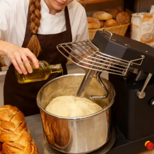 HS Tilting-Head Removable-Bowl Spiral Mixer – application view