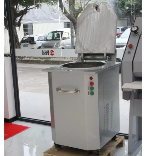 R&M hydraulic dough divider in showroom with lid open
