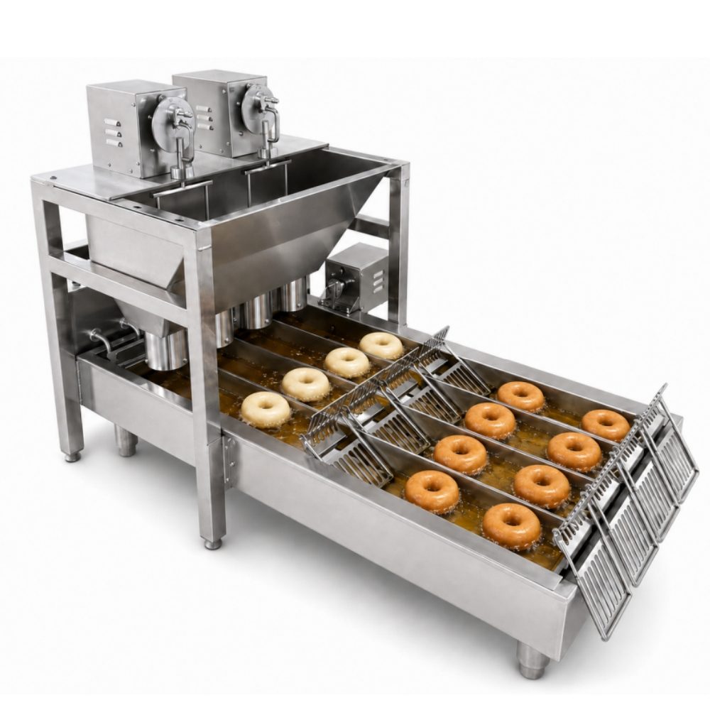 Industrial donut machine RMT-480 four row automatic donut factory machine 1900pcs