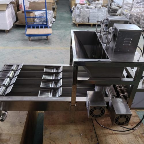 Automatic industrial donut machine four row conveyor output donut factory equipment
