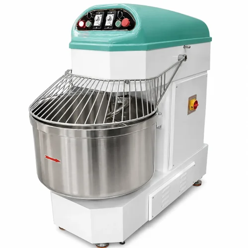 Large RM-S Industrial Dough Mixer – side view with dimensions