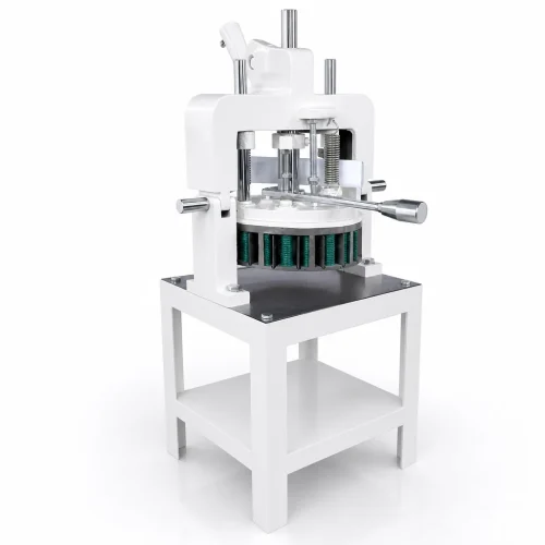 R&M hand dough divider dividing mechanism — lever-operated circular cutting head