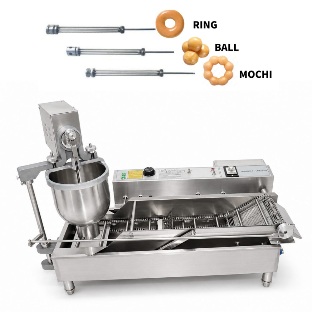 Mochi donut machine RMT-100S 3 shape automatic ring ball mochi donut maker 1200pcs