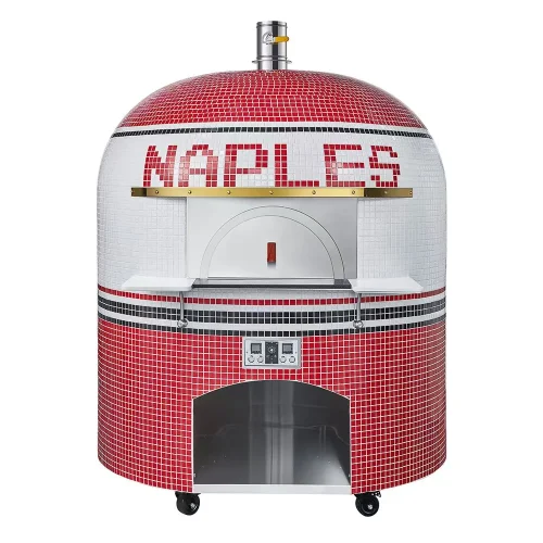 Napoli style pizza oven with custom mosaic tile color options