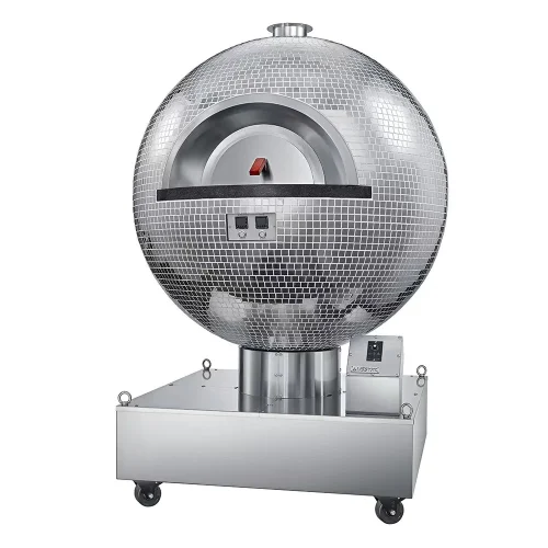 Napoli pizza oven components — Omron controller, exhaust chimney, universal casters, storage cabinet