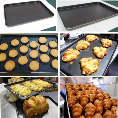 clean release non stick baking tray cookies tarts croissants