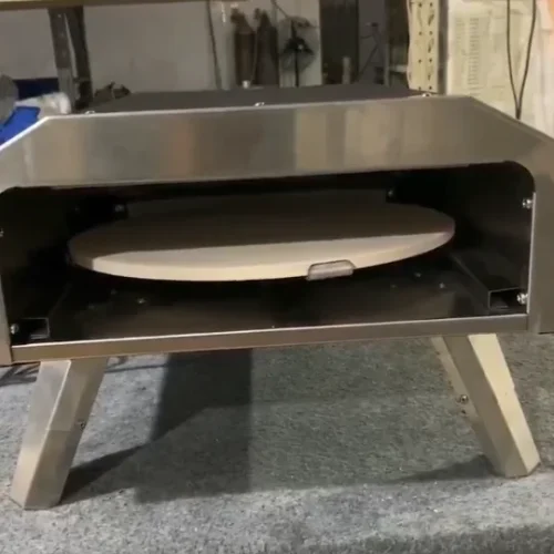 R&M portable outdoor pizza oven with motorized rotating stone — GD-GP3A / GD-GP13A