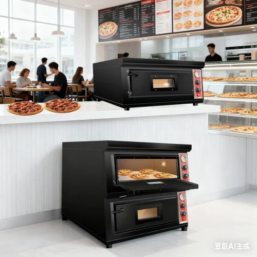 Pizza deck ovens serving a busy pizza restaurant — single and double deck units