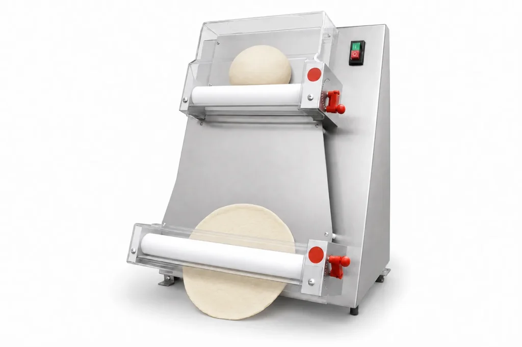 R&M RMPR1 pizza dough roller machine 12-inch 100-300mm 35kg double stage press