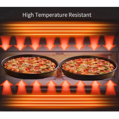 R&M pizza pan in oven high temperature resistant non stick