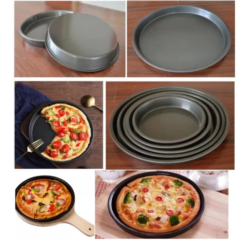 R&M pizza pan sizes stacked and pizza release non stick pizza pan