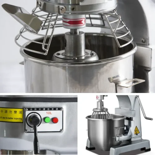 RMD-10 10L Commercial Planetary Mixer – front controls and guard