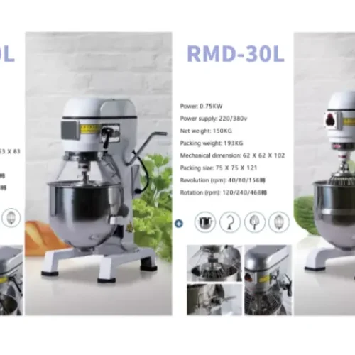 planetary mixer machine – bowl, hook and working area