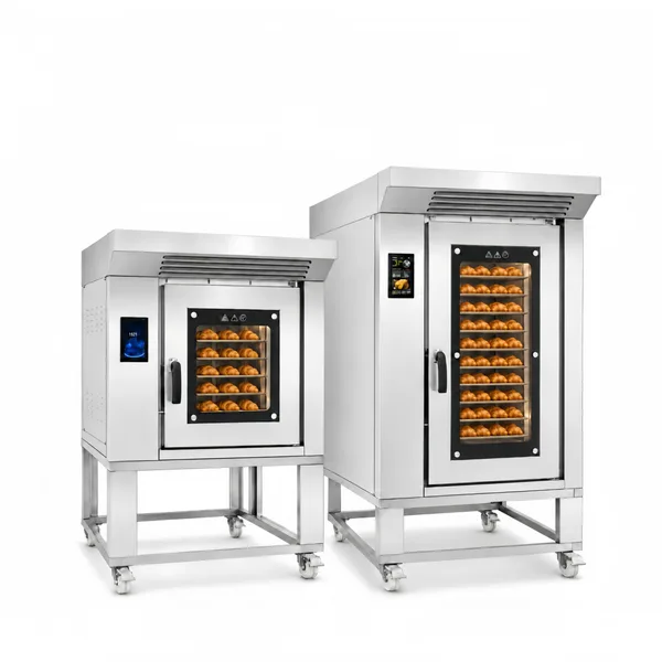 Compact rotary rack oven - 5 to 10 tray small rotary oven