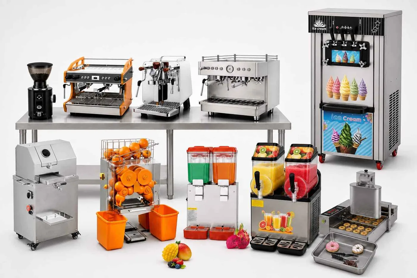 Snack beverage equipment coffee slush ice cream machine by R&M