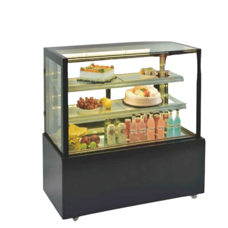 R&M RMZJ1.2 straight glass rear-open cake display cabinet 2-10C 550W 220V three tier