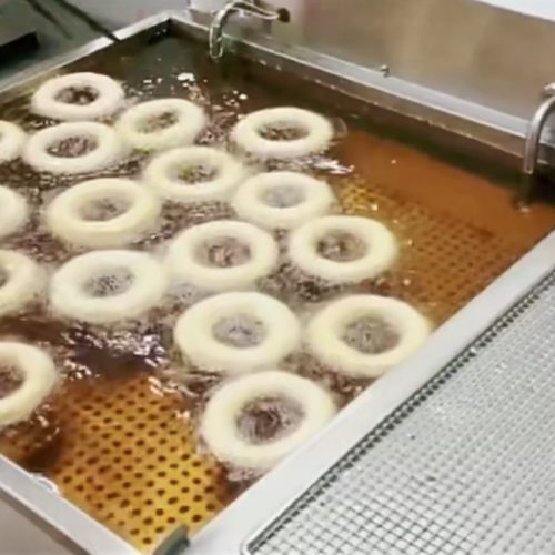 Stand type donut machine RMT-103 vertical semi auto donut fryer with cabinet