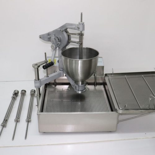 Semi auto donut machine frying ring donuts with fryer mesh tabletop model