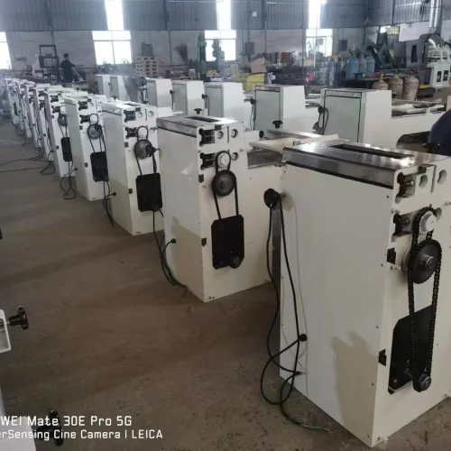 R&M RMZ-380 toast moulder factory assembly line rows of machines