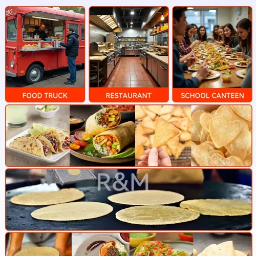 tortilla machine applications food truck restaurant school canteen tacos burritos and chips