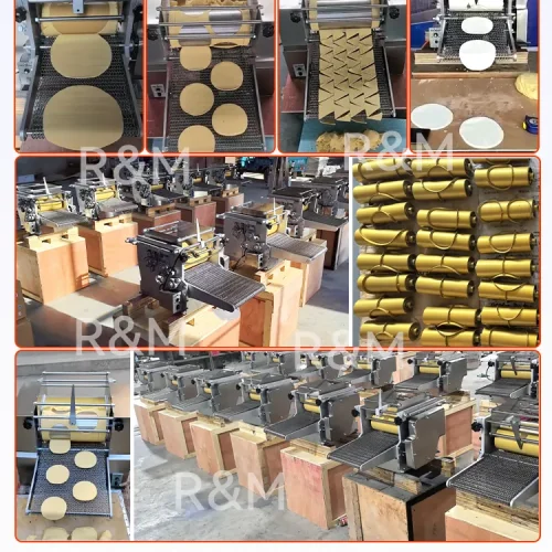 factory sale tortilla machine rows interchangeable rollers and wooden crate shipping