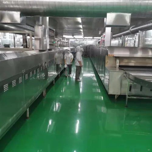 Tunnel oven infeed and outfeed conveyor connection — continuous process line integration
