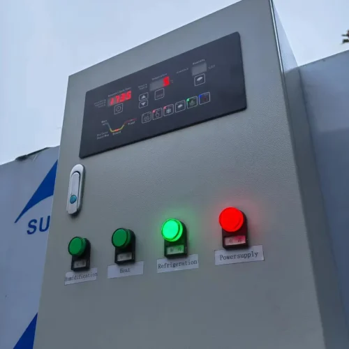 RMF-8T proofer control unit generating steam for R&M walk-in proofer room