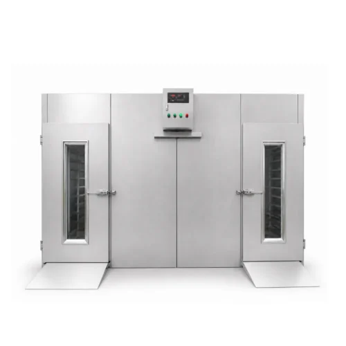 R&M walk-in proofer room stainless steel proofing unit with viewing windows and loading ramps