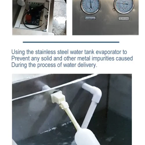 R&M bakery water chiller multiple protection system high low pressure gauges 304 stainless tank float valve auto water feed