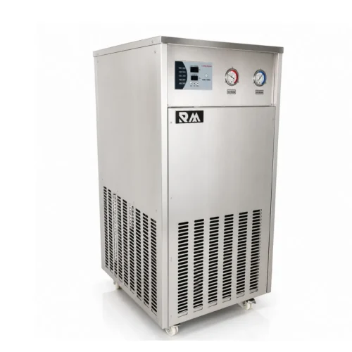 R&M RML-500 industrial water chiller 500L/H 5HP 380V top fan condenser white background