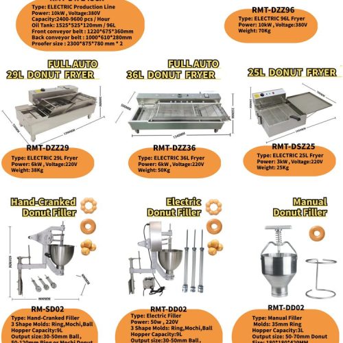 Yeast donut production line fryers fillers equipment 2400 to 9600 pcs per hour