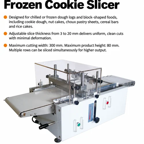 Automatic cookie cutter machine specifications 1-20 mm thickness and 300 mm cutting width