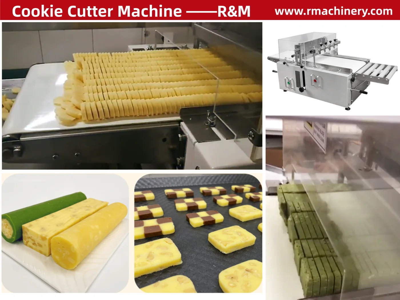 Biscuit cutter machine producing uniform thickness slices without crushing