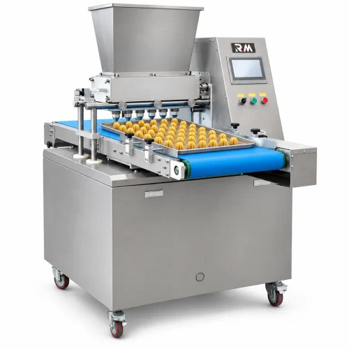 Jenny cookies machine stainless steel frame and hopper viewed from the side
