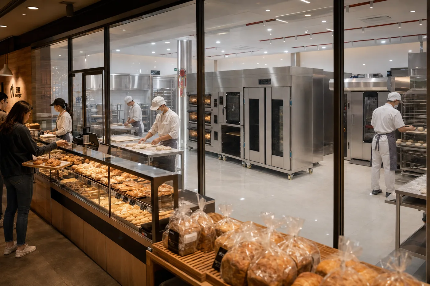 R&M three-deck oven, dough proofer and convection oven designed with the same overall height