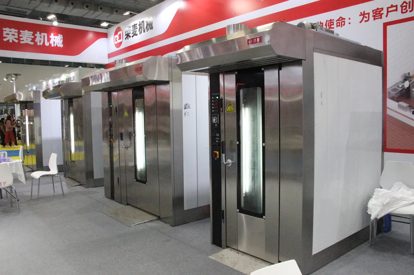 R&M rotary rack ovens on display at the China Bakery.html Exhibition in Guangzhou