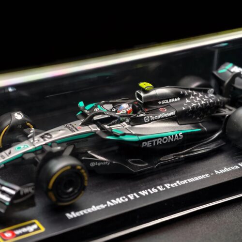 Bburago 1‑43 W16 open‑wheel racing replica die‑cast model full angle view