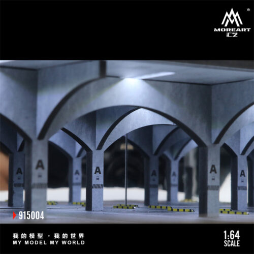LED light system detail close-up of MoreArt parking diorama