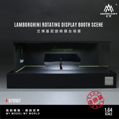 Assembly state display of 1:64 rotating turntable diorama for diecast car models