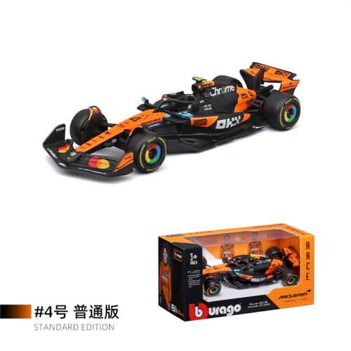 1:43 Bburago MCL39‑style formula die‑cast racing replica with original retail box