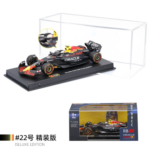 Bburago 1:43 RB21‑Style Formula Die‑cast Collectible Model With Acrylic Display Case - 143 F1 Formula 1 Race Car Model...