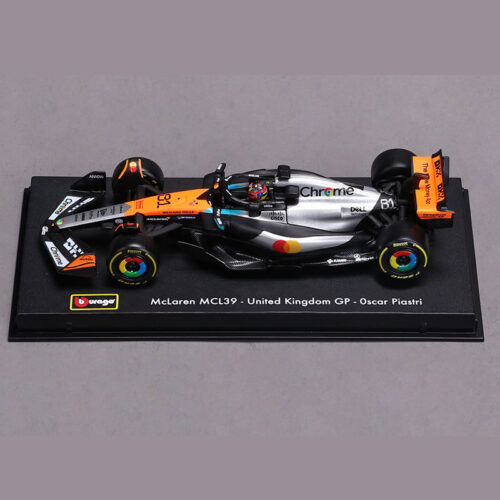 Rear aerodynamic wing close‑up for 1:43 Bburago MCL39‑style formula replica