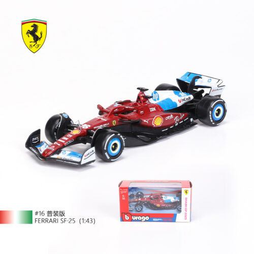 Detailed cockpit and aerodynamic parts of Bburago 1:43 SF‑25 race car model